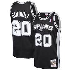 Camiseta nba de Ginobili Spurs Negro